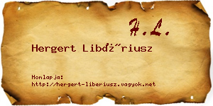 Hergert Libériusz névjegykártya